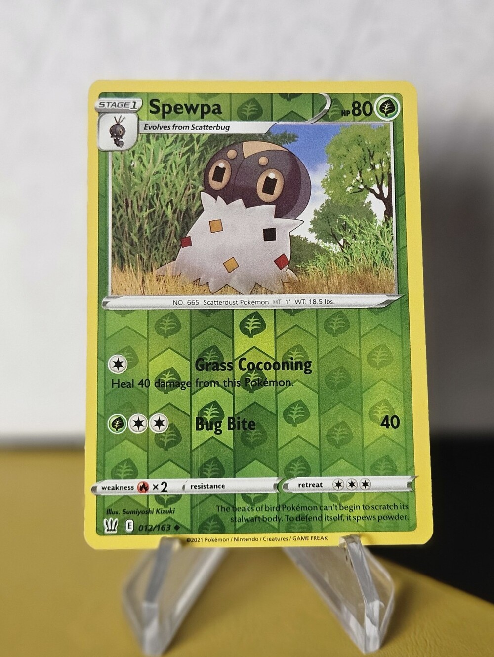 Spewpa 012/163 Pokemon TCG Reverse Holo Rare
